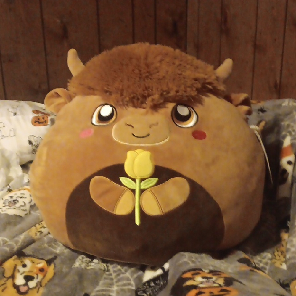 Squishmallows Brown Bull with Yellow Accents